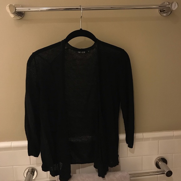 Black cotton cardigan - Picture 1 of 2